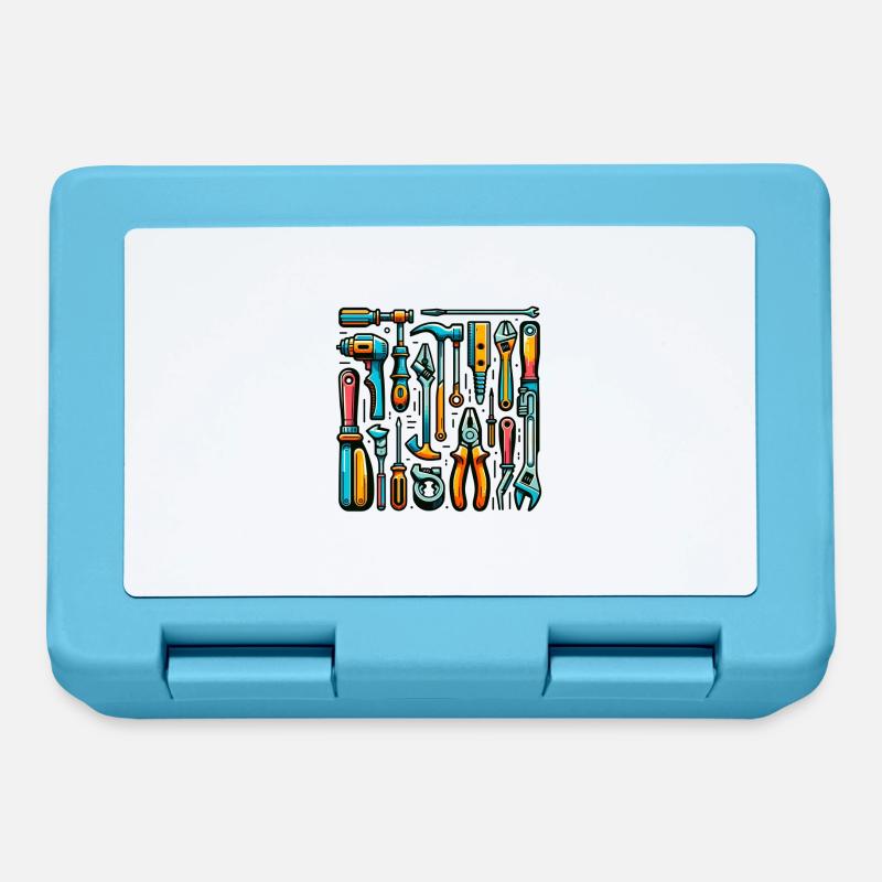 Collection of various tools - Lunchbox - sapphire blue