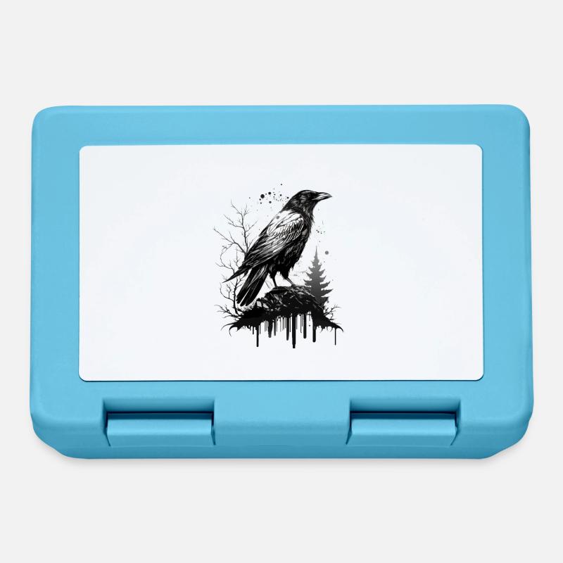 Corbeau - Boîte à goûter - bleu saphir