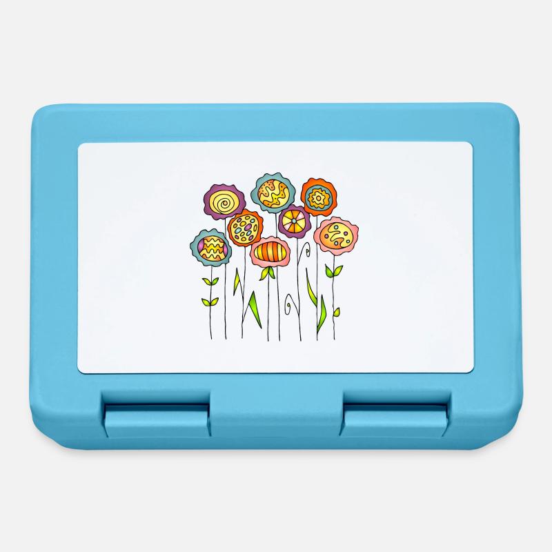 Fleur - Boîte à goûter - bleu saphir
