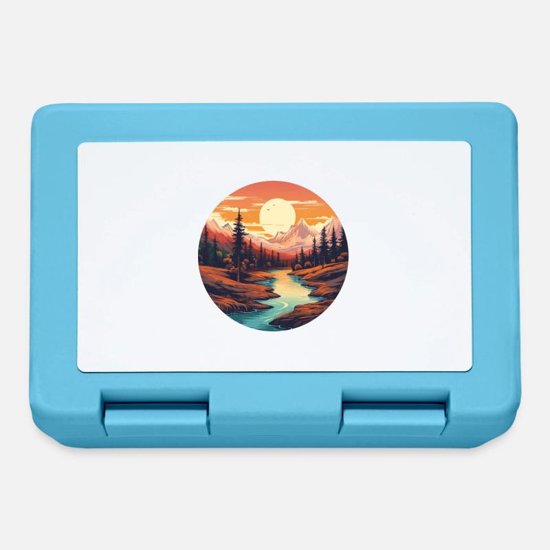 Paysage de rêve - Boîte à goûter - bleu saphir