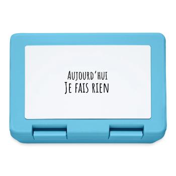Today I Don't Do Anything - Funny Gift Idea - Lunchbox - sapphire blue - Front