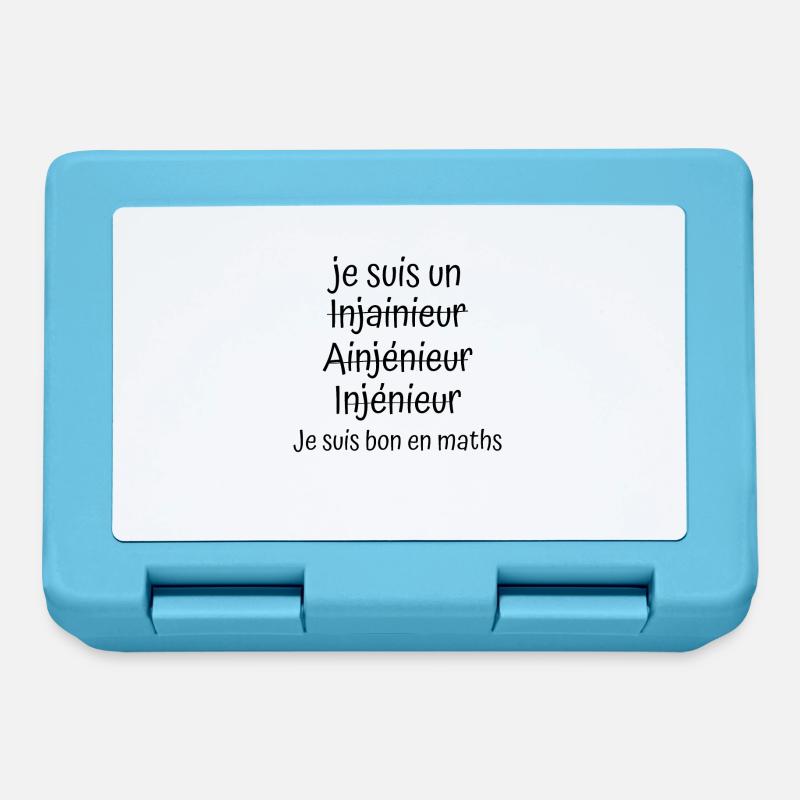 Ingénieur bon en maths - Boîte à goûter - bleu saphir