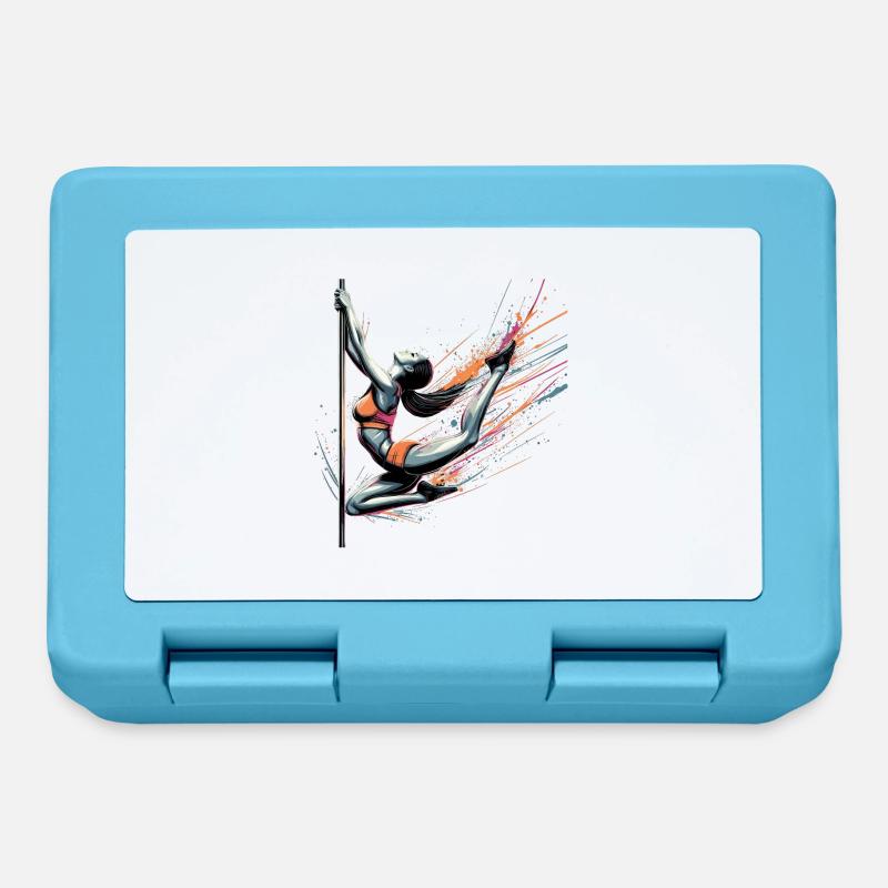 Pole Dance Dynamik Farben Geschenk - Brotdose - Saphirblau