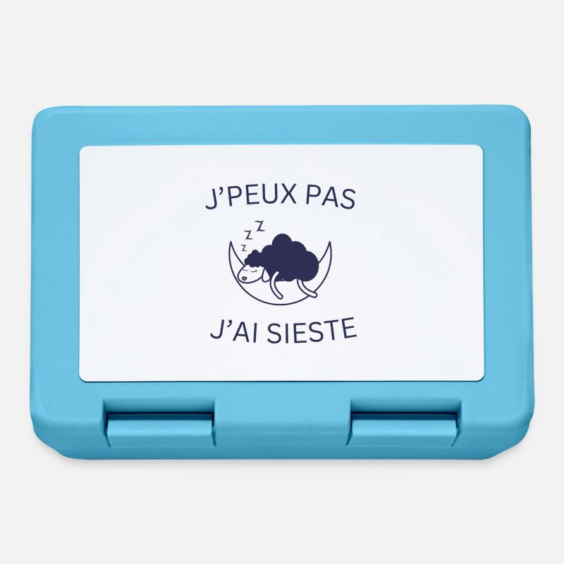 J'peux pas j'ai sieste - Boîte à goûter - bleu saphir