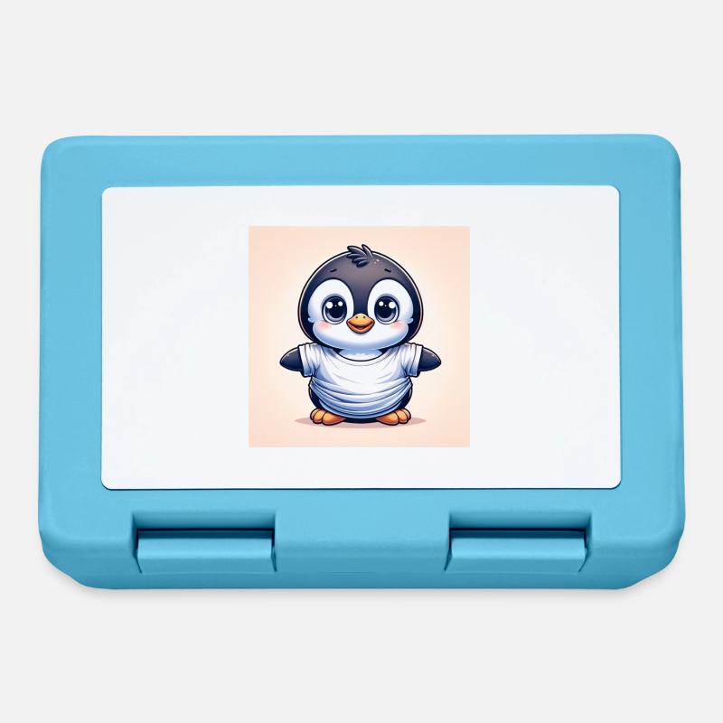 Penguins two - Lunchbox - sapphire blue