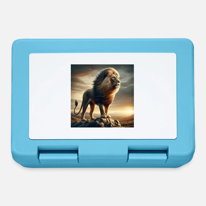 Lion - Boîte à goûter - bleu saphir