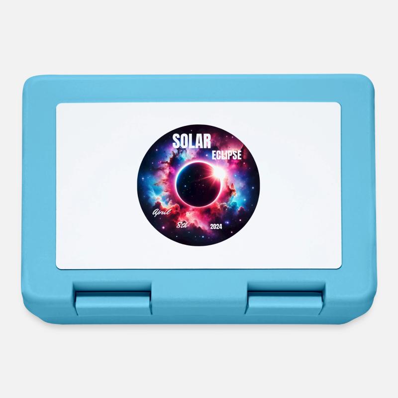 Solar Eclipse April 8, 2024: Celestial Miracle - Lunchbox - sapphire blue