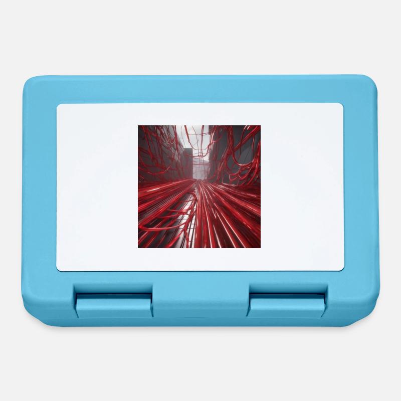 Rote Kabel - Brotdose - Saphirblau
