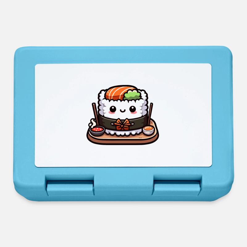 Sushi mignon kawaii - Boîte à goûter - bleu saphir