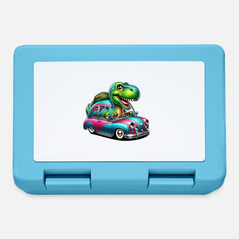 Auto Dino - Boîte à goûter - bleu saphir