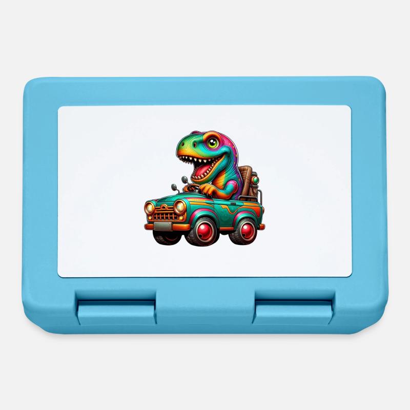 Auto Dino - Boîte à goûter - bleu saphir