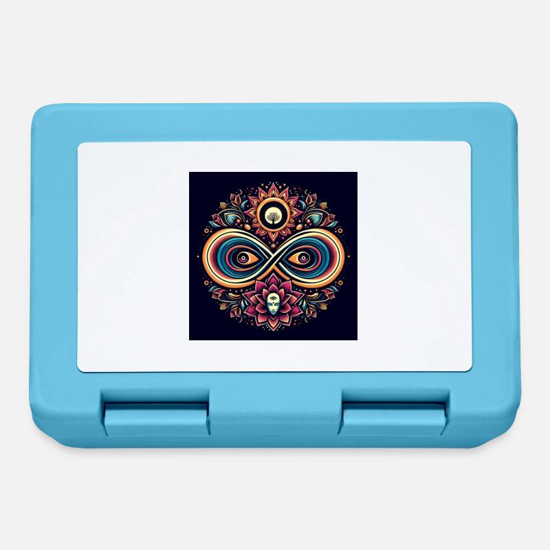 mandala220324 - Boîte à goûter - bleu saphir