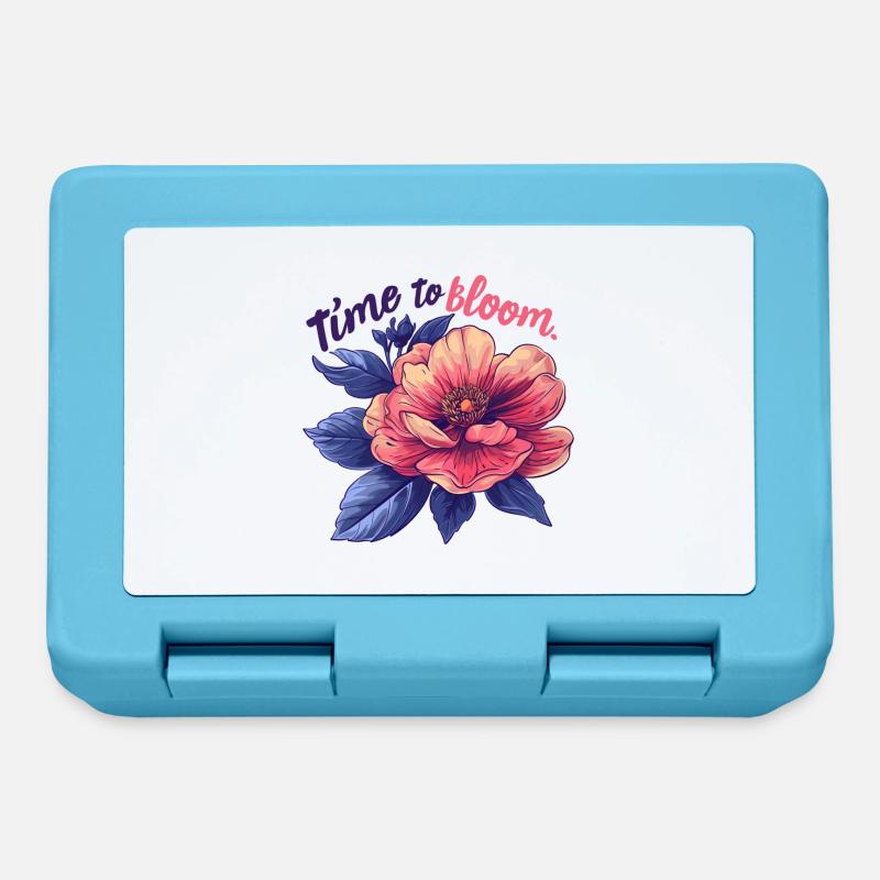 Il est temps de fleurir. Time To Bloom - Boîte à goûter - bleu saphir
