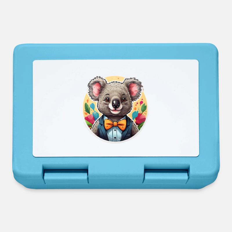 Lustiges Comic Koala - Brotdose - Saphirblau