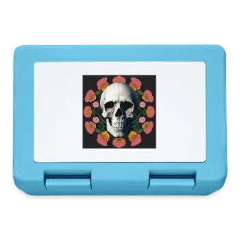 Flower-Skull - Brotdose - Saphirblau - Vorne