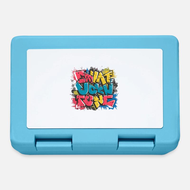 Graffiti - Boîte à goûter - bleu saphir