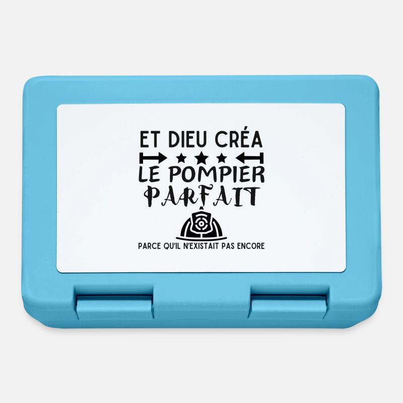 GOD CREATED THE PERFECT FIREMAN - Lunchbox - sapphire blue