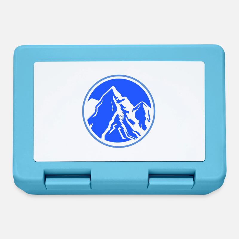 Mountains Mountains Mountains - Lunchbox - sapphire blue