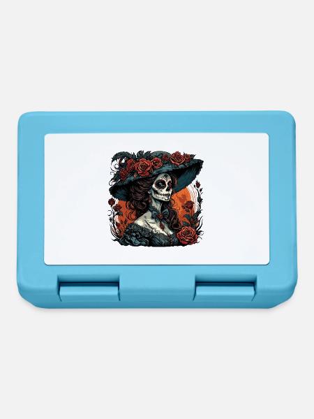 La Catrina/ Tattoo / Mexiko / Frau / Skull - Brotdose - Saphirblau