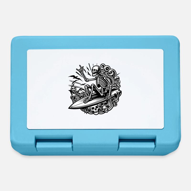 A Skeleton surfer - Lunchbox - sapphire blue
