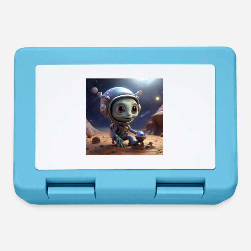 Funny Alien - Boîte à goûter - bleu saphir