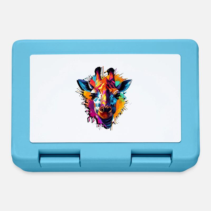 Abstraktes Giraffendesign - Arte Moda - Brotdose - Saphirblau