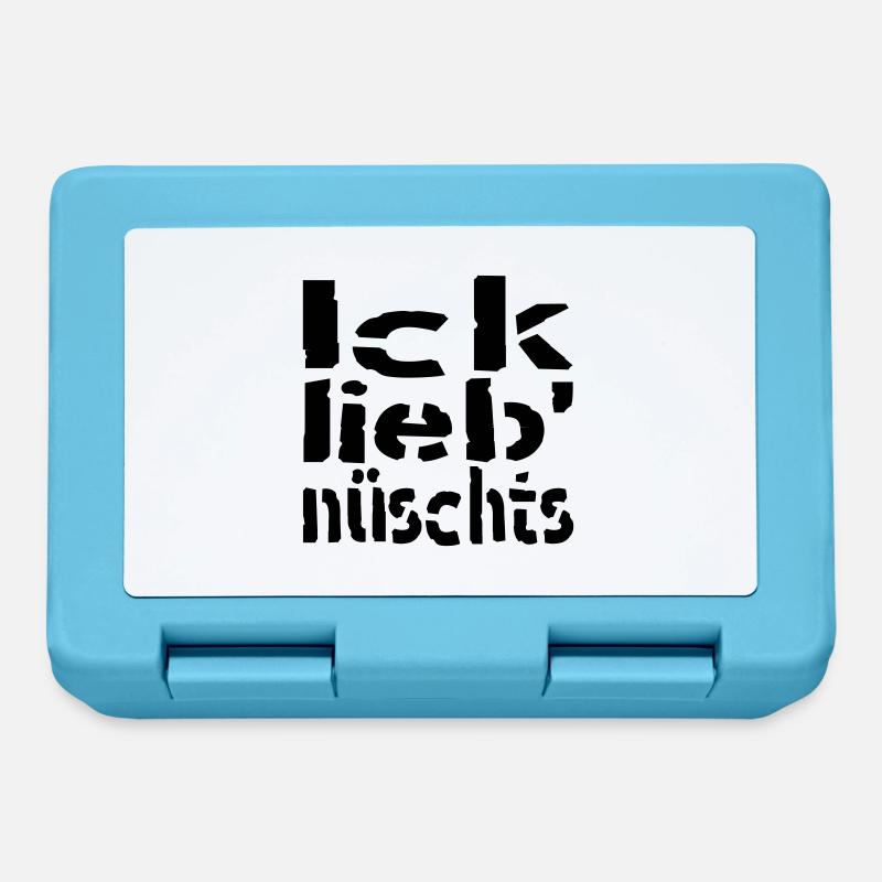 ick lieb nüschts - Brotdose - Saphirblau