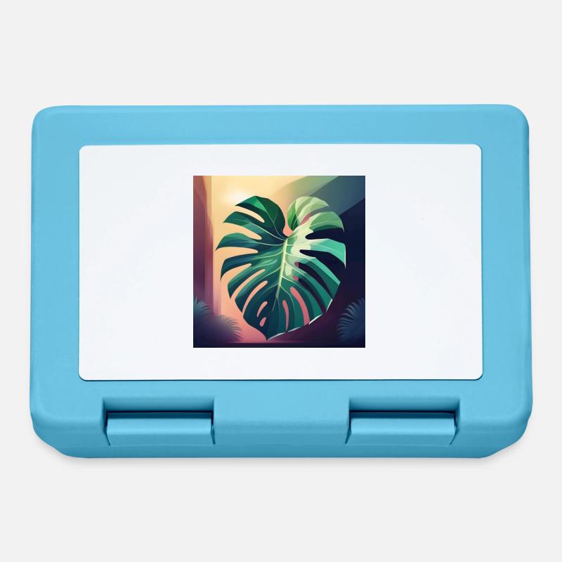 Monstera Leaf - Brotdose - Saphirblau