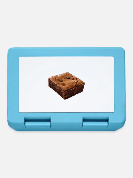 Rustikaler Brownie Illustration - Brotdose - Saphirblau
