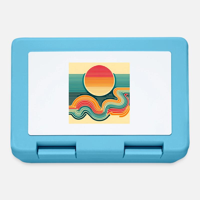 Sunset Retro 2 - Brotdose - Saphirblau