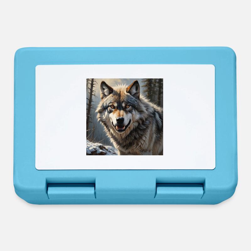 Wolf - Brotdose - Saphirblau