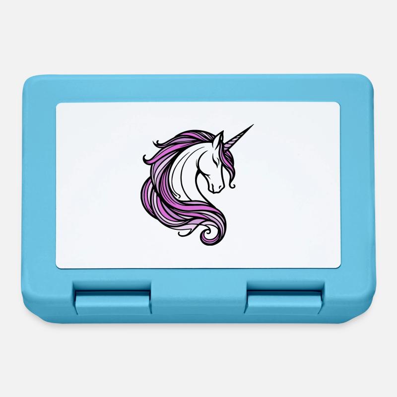 Licorne - Boîte à goûter - bleu saphir