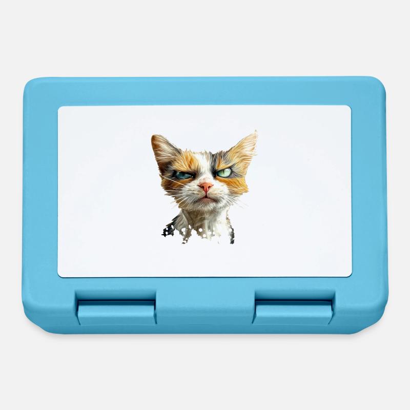 Crumpy Cat - Brotdose - Saphirblau