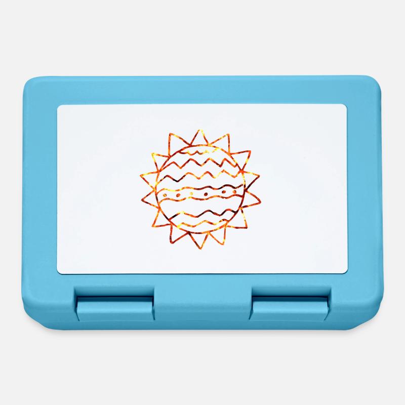 Burning Fire Sun - Lunchbox - sapphire blue
