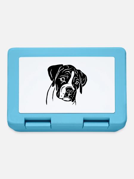 Boxer Welpe - Brotdose - Saphirblau