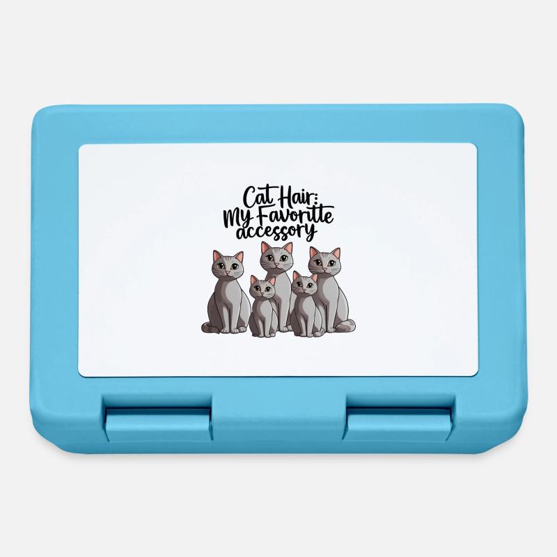 Katzen Accessoires - Brotdose - Saphirblau