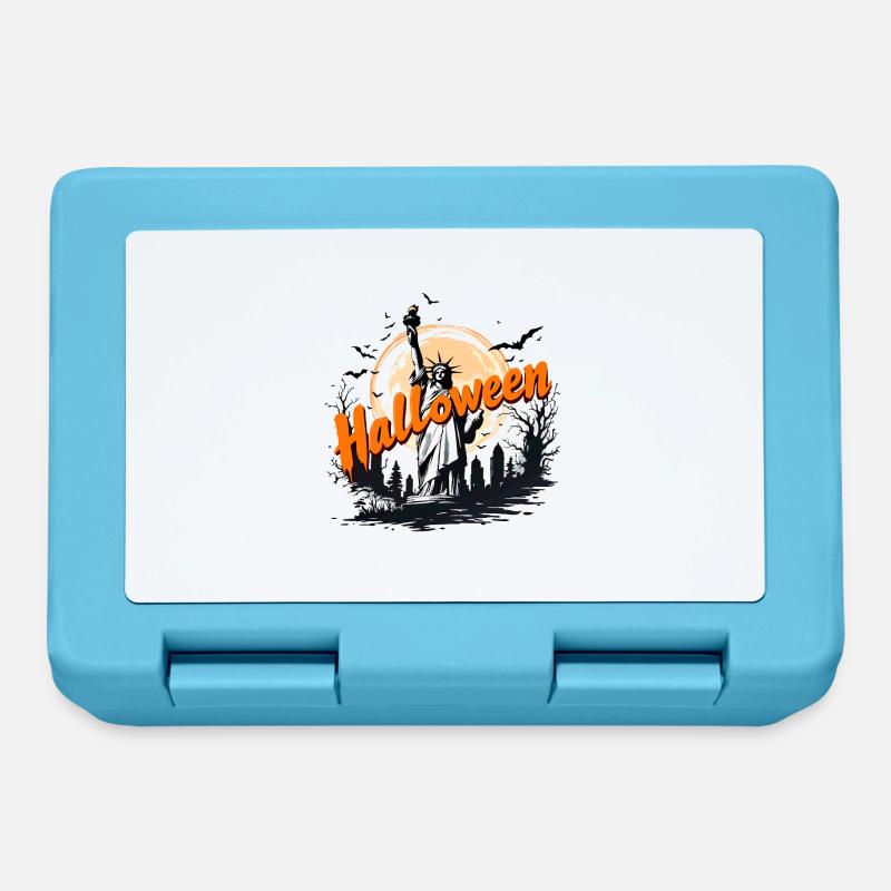 Statue de la Liberté Halloween | Effrayant NYC H - Boîte à goûter - bleu saphir