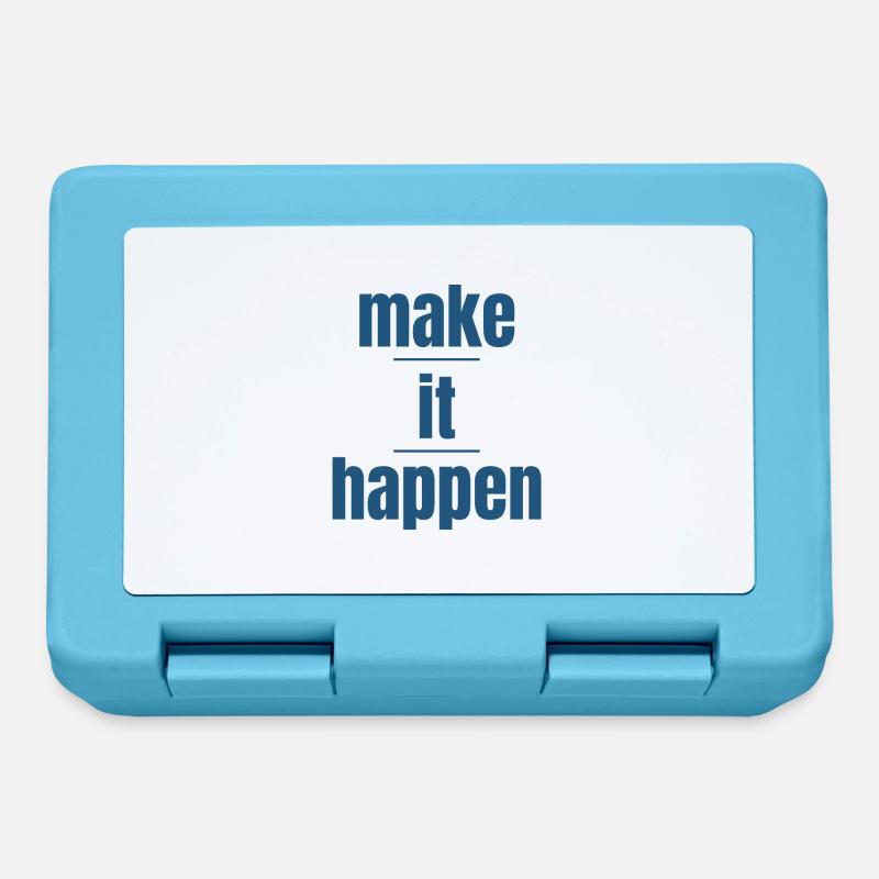 make it happen - Lunchbox - sapphire blue