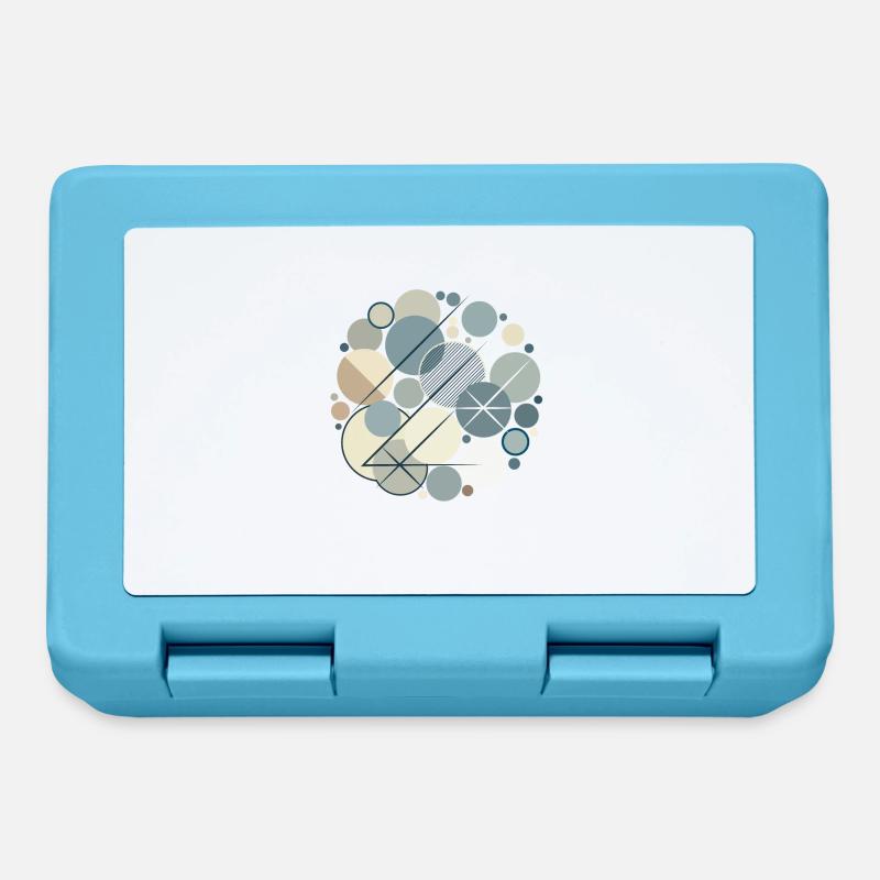 Serene Shapes design - Lunchbox - sapphire blue