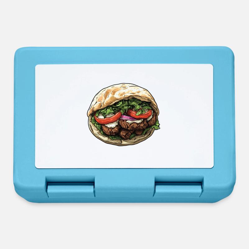 Frisch, lecker, authentisch: Falafel-Wrap - Brotdose - Saphirblau