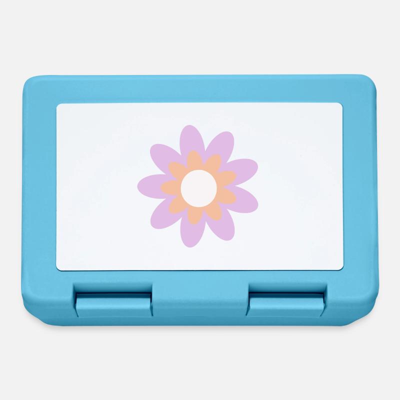 Fleur fleur pastel fleurs fleurs pastel lilas - Boîte à goûter - bleu saphir