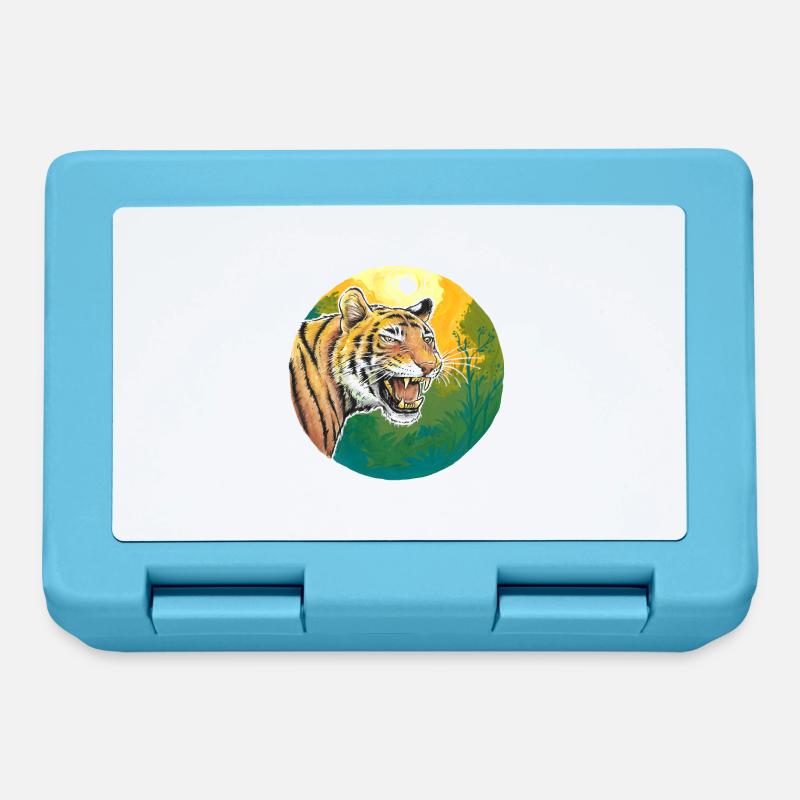 Tigre - Boîte à goûter - bleu saphir