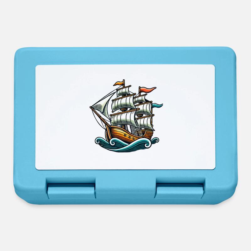 Bateau - Boîte à goûter - bleu saphir