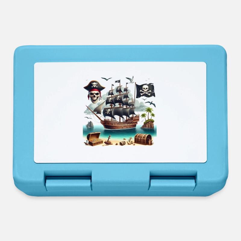Pirate - Boîte à goûter - bleu saphir
