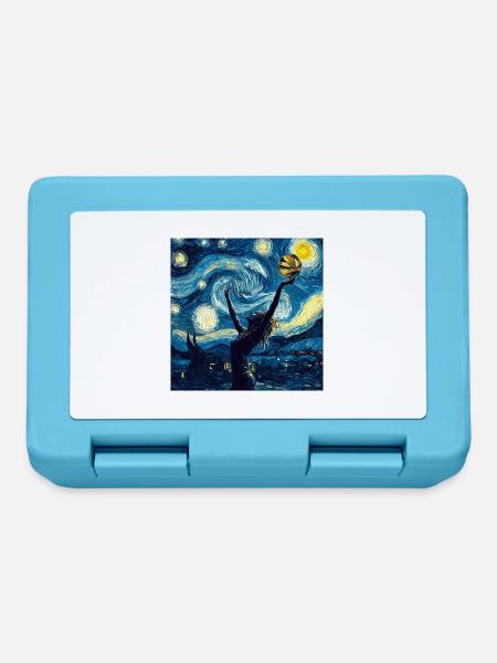 Volleyball Spieler Van Gogh - Brotdose - Saphirblau