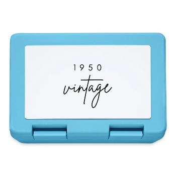 Anniversaire 1950 vintage - Boîte à goûter - bleu saphir - Devant