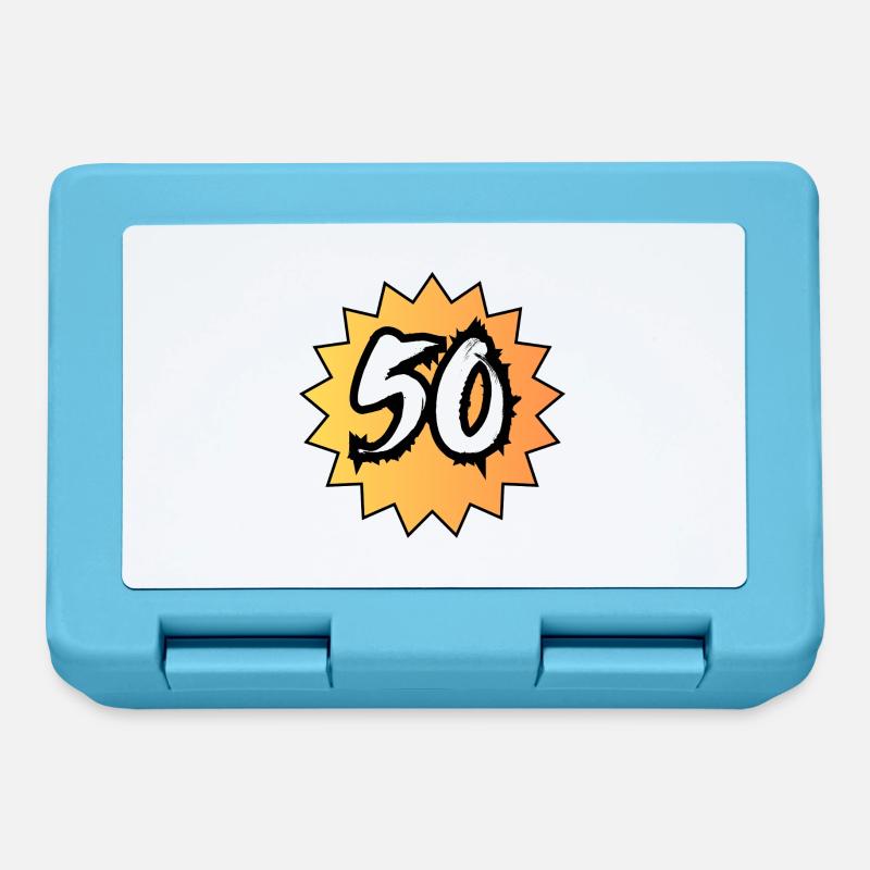 50 ans - Boîte à goûter - bleu saphir
