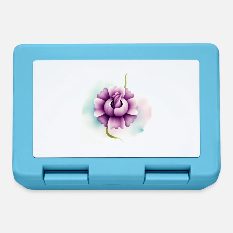 Fleur - Boîte à goûter - bleu saphir