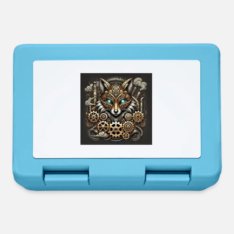 Steampunk Renard Sentinelle - Boîte à goûter - bleu saphir