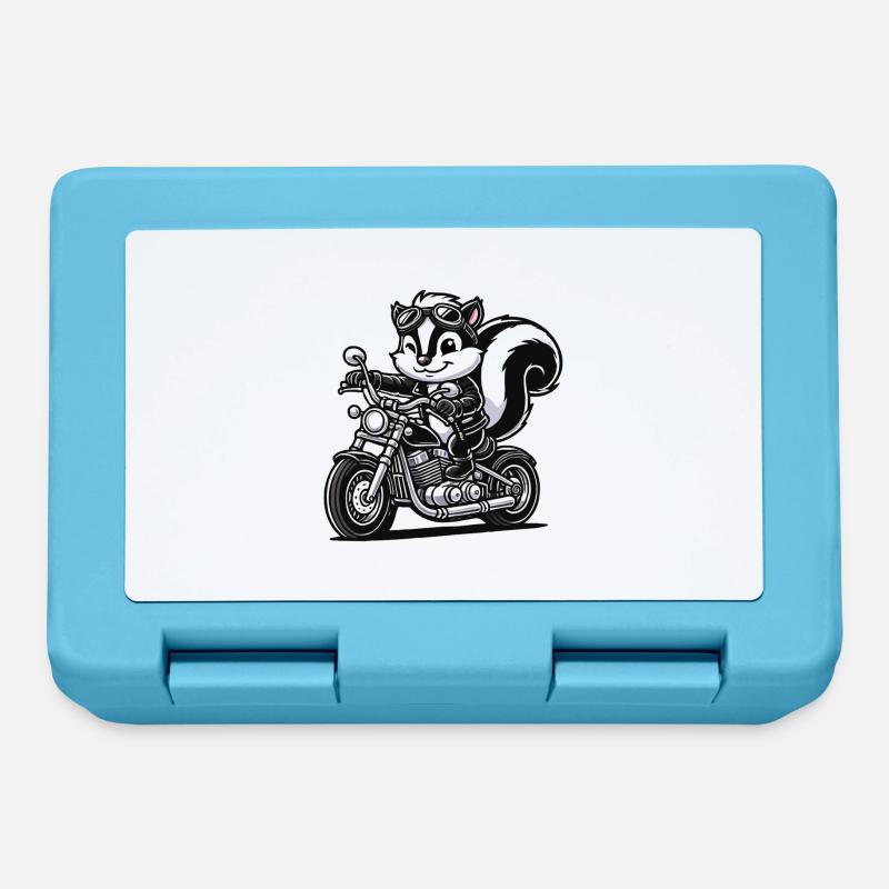 Moto Skunk - Boîte à goûter - bleu saphir